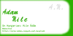 adam mile business card